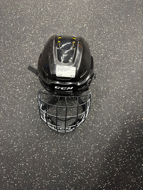 Vist Large View of Product Image Which is Used CCM TACKS 310 Helmet Cage Combo Black MD