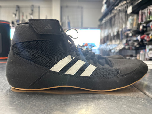 Vist Large View of Product Image Which is Used Adidas HVC Wrestling Shoes Black Senior 11.5