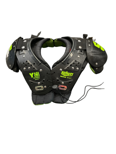 Vist Large View of Product Image Which is Used Schutt Y FLEX 4.0 MED 13-14 FB Shoulder Pads Black MD