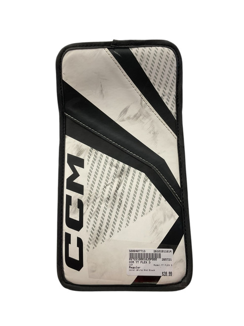 Vist Large View of Product Image Which is Used CCM YT FLEX 3 Youth Goalie Catcher White And Black