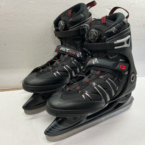 Vist Large View of Product Image Which is Used K2 FIT ICE Mens Softboot Skate Black And Red Senior 11.5
