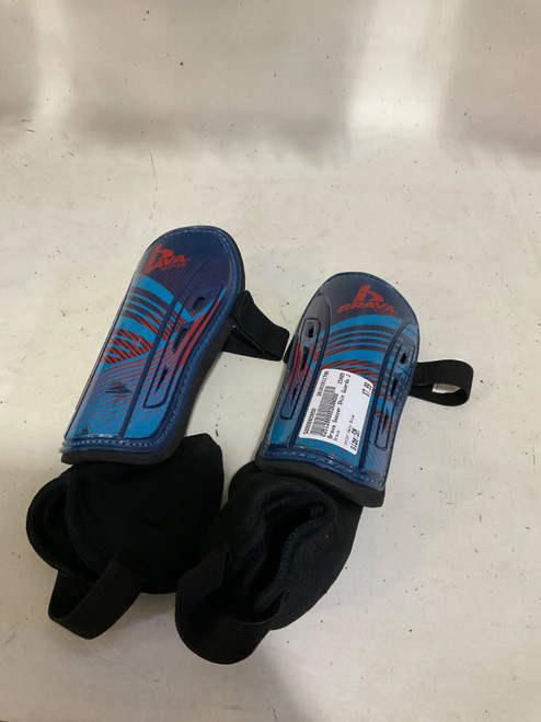 Vist Large View of Product Image Which is Used Brava Soccer Shin Guards Junior Navy Blue SM