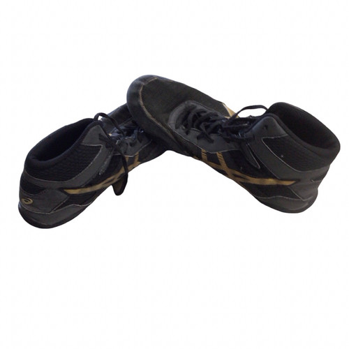 Vist Large View of Product Image Which is Used Asics Wrestling Shoes Black Senior 9.5