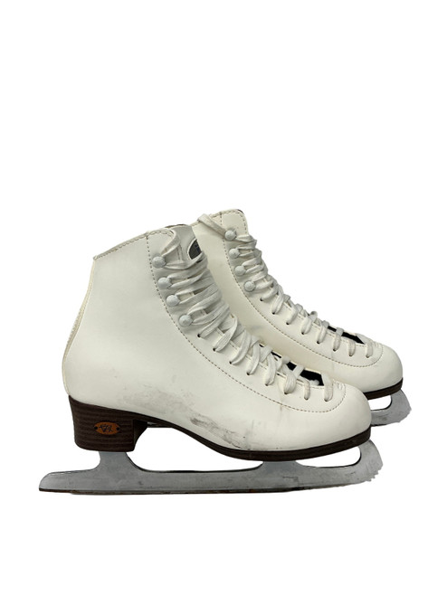 Vist Large View of Product Image Which is Used Riedell FIGURE SKATES Girls Figure Skate White Junior 04