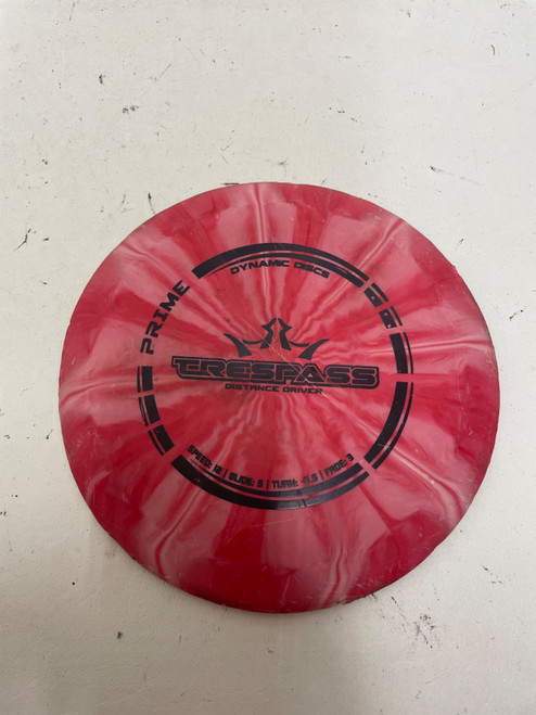 Vist Large View of Product Image Which is Used Dynamic Discs TRESPASS PRIME BURST Disc Golf Driver Red