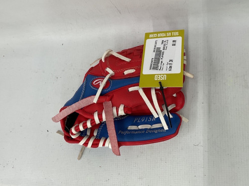 Vist Large View of Product Image Which is Used Rawlings PL91SR BB/SB Glove RH Throw Red 9"