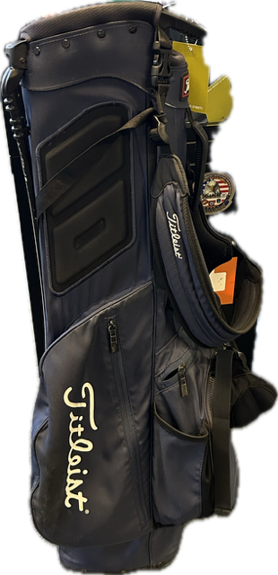 Vist Large View of Product Image Which is Used Titleist PLAYER 4 STAND Mens Stand Golf  Bag Navy Blue