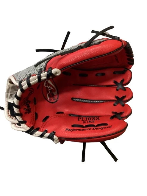 Vist Large View of Product Image Which is Used Rawlings PL10SS BB/SB Glove RH Throw Red 10"