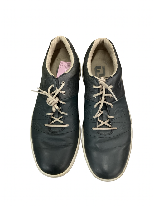 Vist Large View of Product Image Which is Used Foot Joy CONTOUR Mens Golf Shoes Black Senior 10
