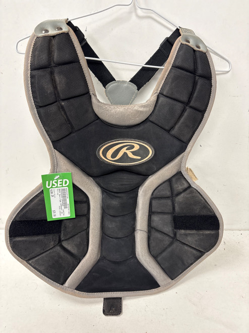 Vist Large View of Product Image Which is Used Rawlings CPRNGDY Catchers Chest Protector Black Junior