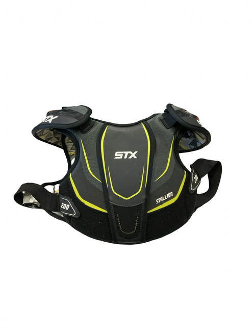 Vist Large View of Product Image Which is Used, STX, STALLION, Lacrosse, Shoulder Pads, Black, SM