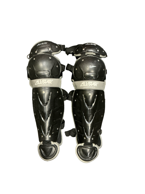 Vist Large View of Product Image Which is Used, All-Star, Catcher’s, Leg Guards, Black, Intermediate