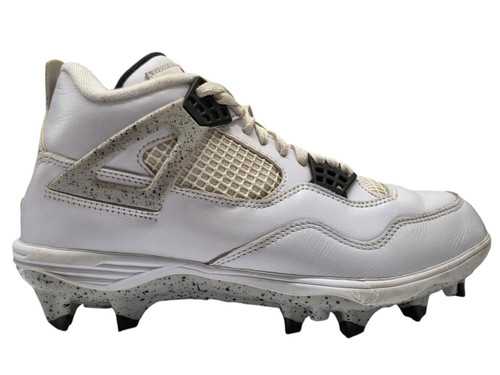Vist Large View of Product Image Which is Used Nike Air Jordan 4 Baseball Cleats White Size 9
