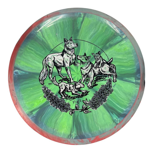 Vist Large View of Product Image Which is Used MVP FIG 1 WOLVES Disc Golf Driver Green