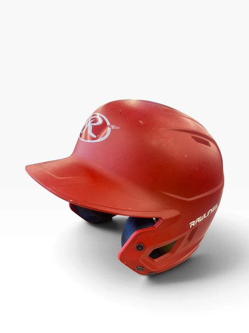 Vist Large View of Product Image Which is Used Rawlings BATTING HELMET Batting Helmet No Mask Red MD