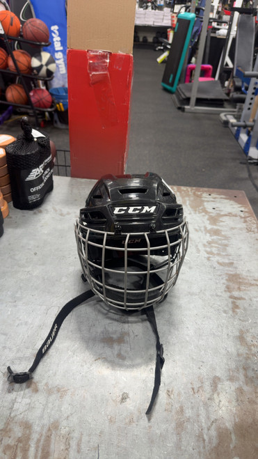 Vist Large View of Product Image Which is Used CCM RES 300 Helmet Cage Combo Black SM