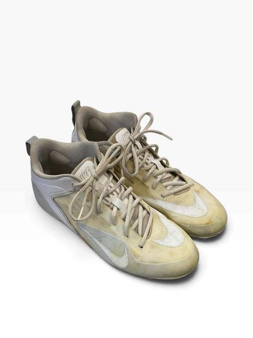 Vist Large View of Product Image Which is Used Nike LAX Cleats Mens White Senior 8.5