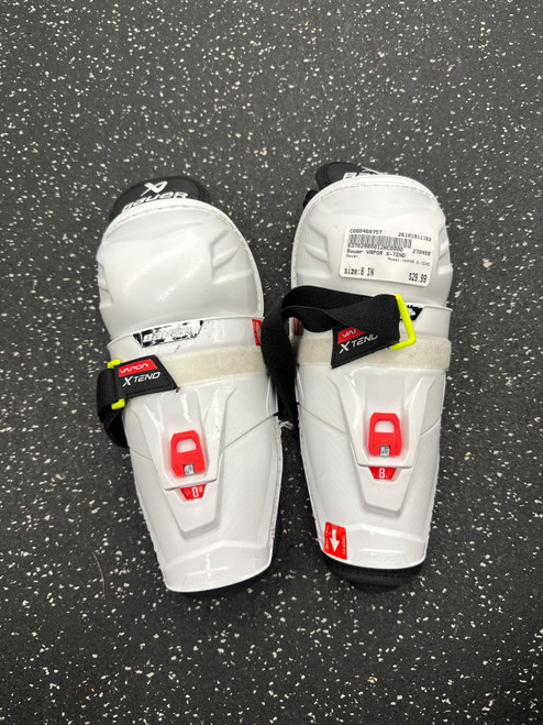 Vist Large View of Product Image Which is Used Bauer VAPOR X-TEND Youth Shin Guards None 8"