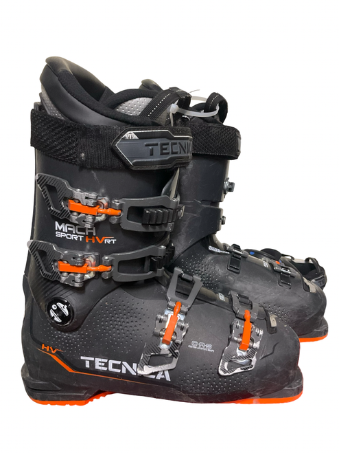 Vist Large View of Product Image Which is Used Tecnica MACH SPORT HV Mens DH Ski Boot Black/Orange/White 275 MP - M09.5 - W10.5