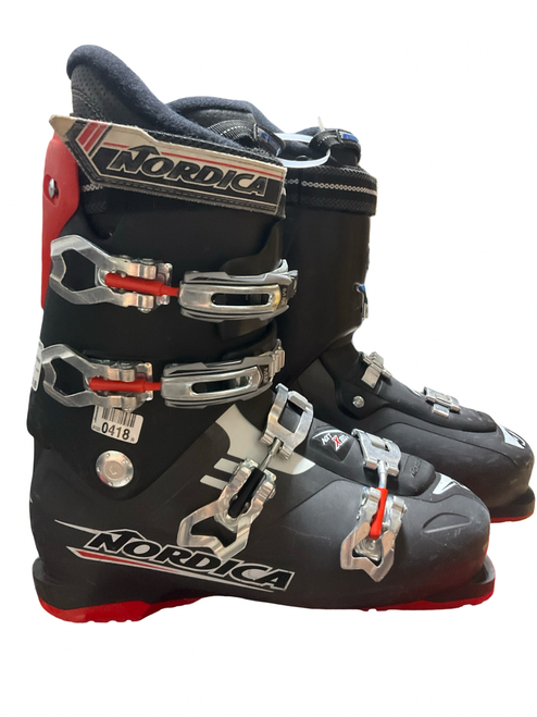 Vist Large View of Product Image Which is Used Nordica NXT X80R Mens DH Ski Boot Black And Red 280 MP - M10 - W11