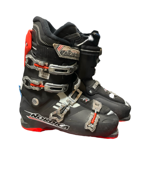 Vist Large View of Product Image Which is Used Nordica NXT X80R Mens DH Ski Boot Black And Red 295 MP - M11.5