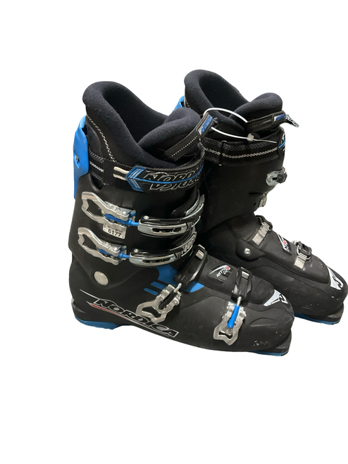 Vist Large View of Product Image Which is Used Nordica NXT N4R Mens DH Ski Boot Black And Royal Blue 305 MP - M12.5