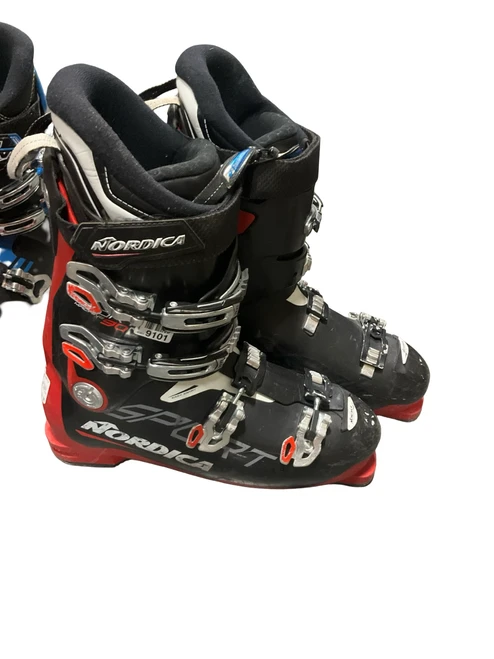 Vist Large View of Product Image Which is Used Nordica SPORT MACHINE 90R Mens DH Ski Boot Black And Red 305 MP - M12.5