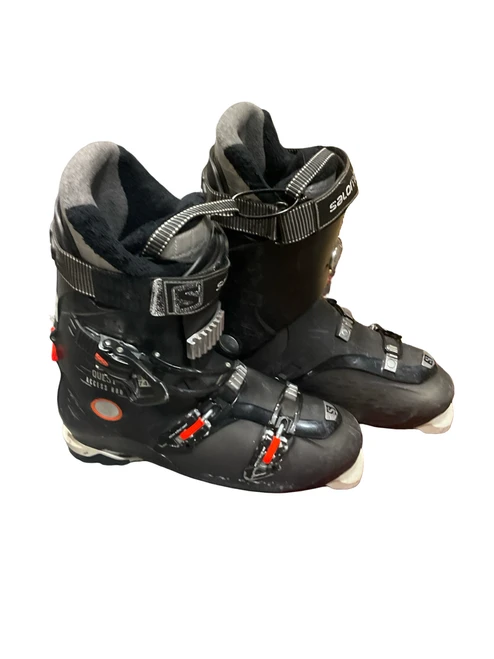 Vist Large View of Product Image Which is Used Salomon QUEST ACCESS R80 Mens DH Ski Boot Black And Red 315 MP - M13.5