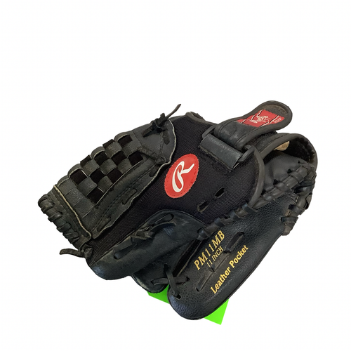 Vist Large View of Product Image Which is Used Rawlings PLAYMAKER SERIES BB/SB Glove LH Throw Black 11"