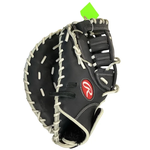 Vist Large View of Product Image Which is Used Rawlings SHUT OUT BB/SB First Base LH Throw Black 12"