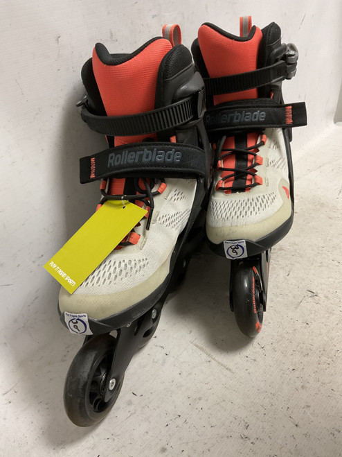 Vist Large View of Product Image Which is Used Rollerblade MICROBLADE 80W Senior Rec Fitness Skates Black Senior 9