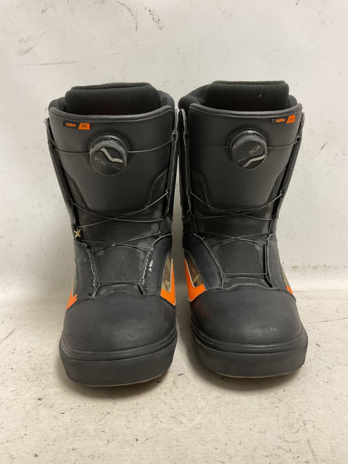 Vist Large View of Product Image Which is Used Vans AURA OG BOA Mens Snowboard Boots Black And Orange Senior 9.5