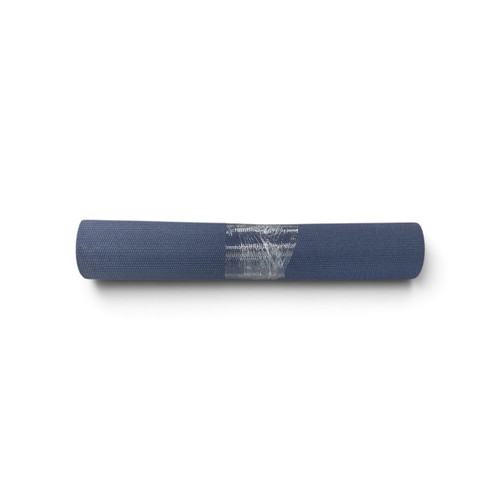 Vist Large View of Product Image Which is Used Yoga Mat Navy Blue Textured Exercise Mat, rolled view