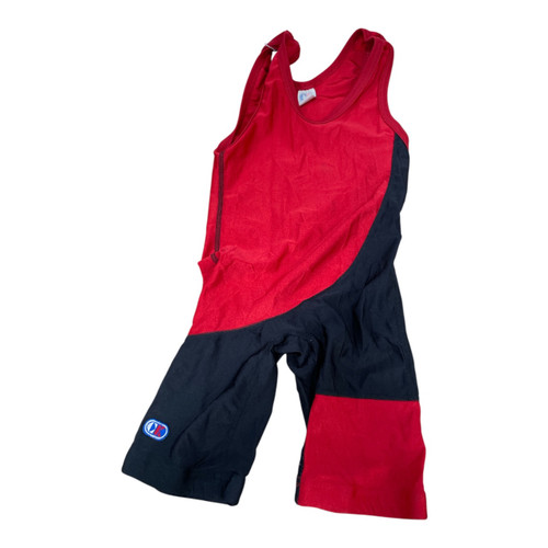 Vist Large View of Product Image Which is Used Cliff Keen Wrestling Singlet Red/Black XS, front view