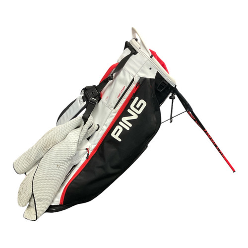 Vist Large View of Product Image Which is Used Ping HOOFER LITE 4 WAY Mens Stand Bag White