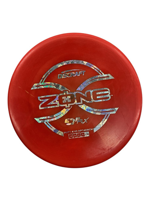 Vist Large View of Product Image Which is Used Discraft ESP FLX ZONE Disc Golf Putter Red 172g