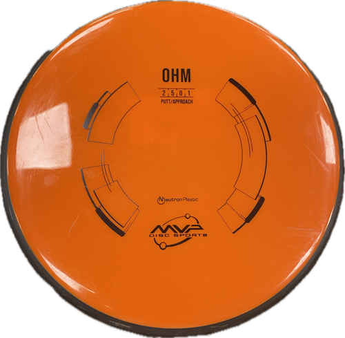 Vist Large View of Product Image Which is Used MVP OHM Disc Golf Putter Orange
