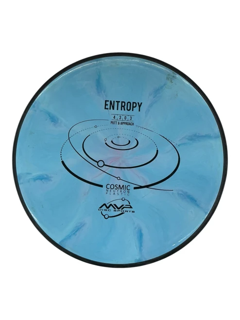 Vist Large View of Product Image Which is Used MVP COSMIC NEUTRON ENTROPY Disc Golf Putter Carolina Blue 171g