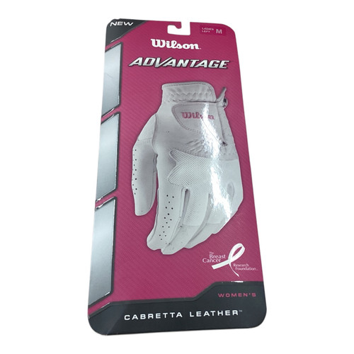 Vist Large View of Product Image Which is Used Wilson Womens Golf Glove White MD