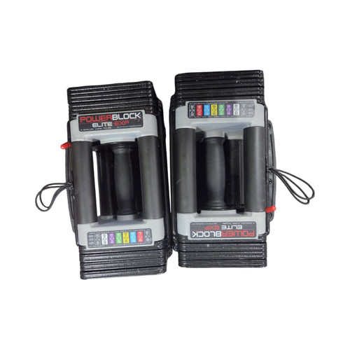 Vist Large View of Product Image Which is Used PowerBlock ELITE EXP ADJ 5LB-50LB DUMBELLS Adj Dumbbells 5-50 LB
