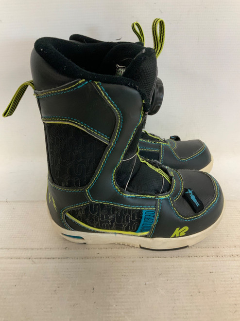 Vist Large View of Product Image Which is Used K2 MINI TURBO Boys Snowboard Boots Black Youth 11.0