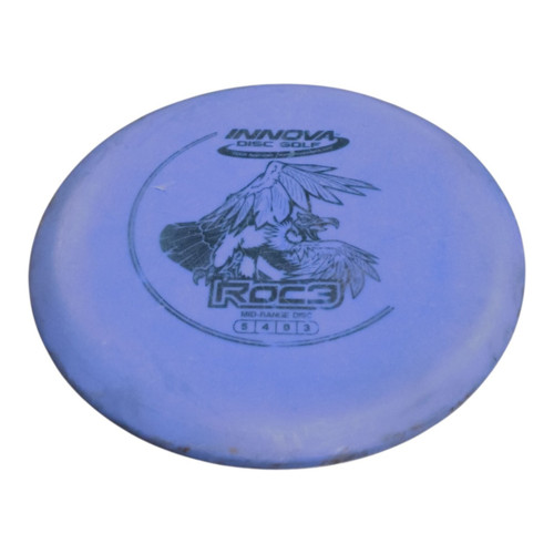 Vist Large View of Product Image Which is Used Innova DX ROC3 Disc Golf Mid Range Royal Blue 176g
