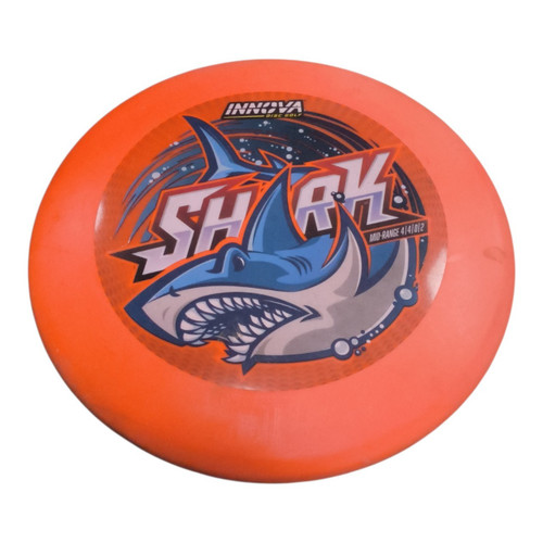 Vist Large View of Product Image Which is Used Innova DX SHARK Disc Golf Mid Range Orange