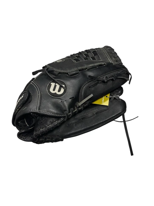 Vist Large View of Product Image Which is Used Wilson A360 BB/SB Glove RH Throw Black 14"