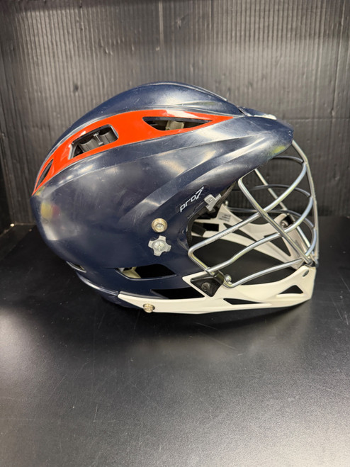 Vist Large View of Product Image Which is Used Cascade CASCADE PRO 7 BLUE Lacrosse Helmet Navy Blue One Size