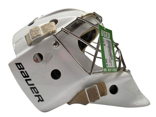 Vist Large View of Product Image Which is Used Bauer 950 Senior Goalie Mask White Medium