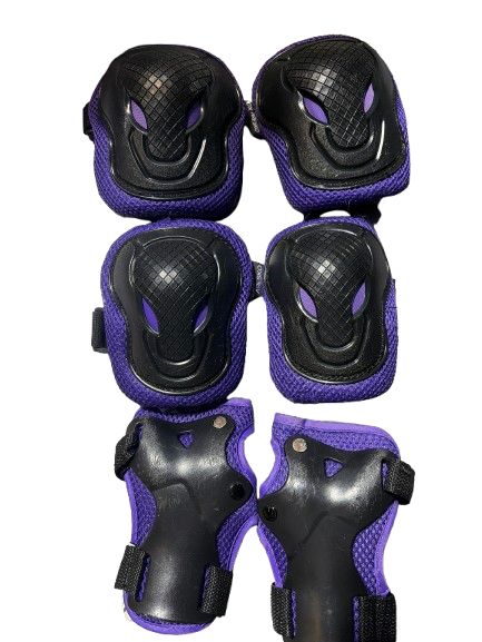 Vist Large View of Product Image Which is Used ARESKO 6 PCS PROTECTIVE SET - YTH MD Inline Protective Set Purple MD