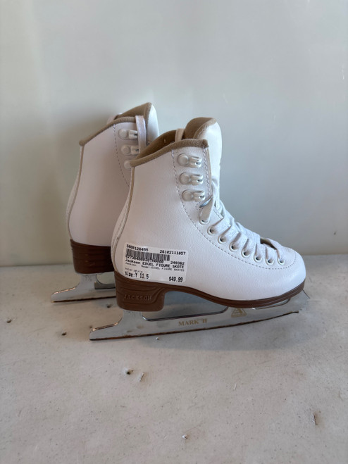 Vist Large View of Product Image Which is Used Jackson EXCEL FIGURE SKATES Girls Figure Skate White Youth 11.5