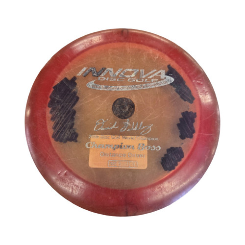 Vist Large View of Product Image Which is Used Innova CHAMP BOSS DRIVER Disc Golf Driver Red