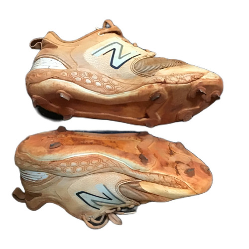 Vist Large View of Product Image Which is Used New Balance Baseball/softball Cleats White Senior 10.5